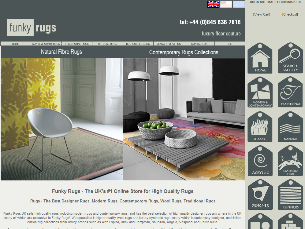 Funky Rugs Site Revamp Emphasises Its HighEnd Appeal PRUnderground