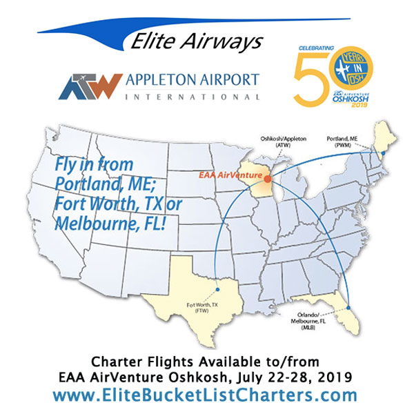 Fly Nonstop to EAA AirVenture Oshkosh this July on Elite Airways