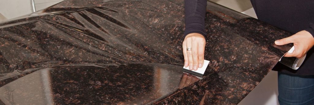 Instant Granite Vinyl Covering Gives Countertops A Sleek New Look
