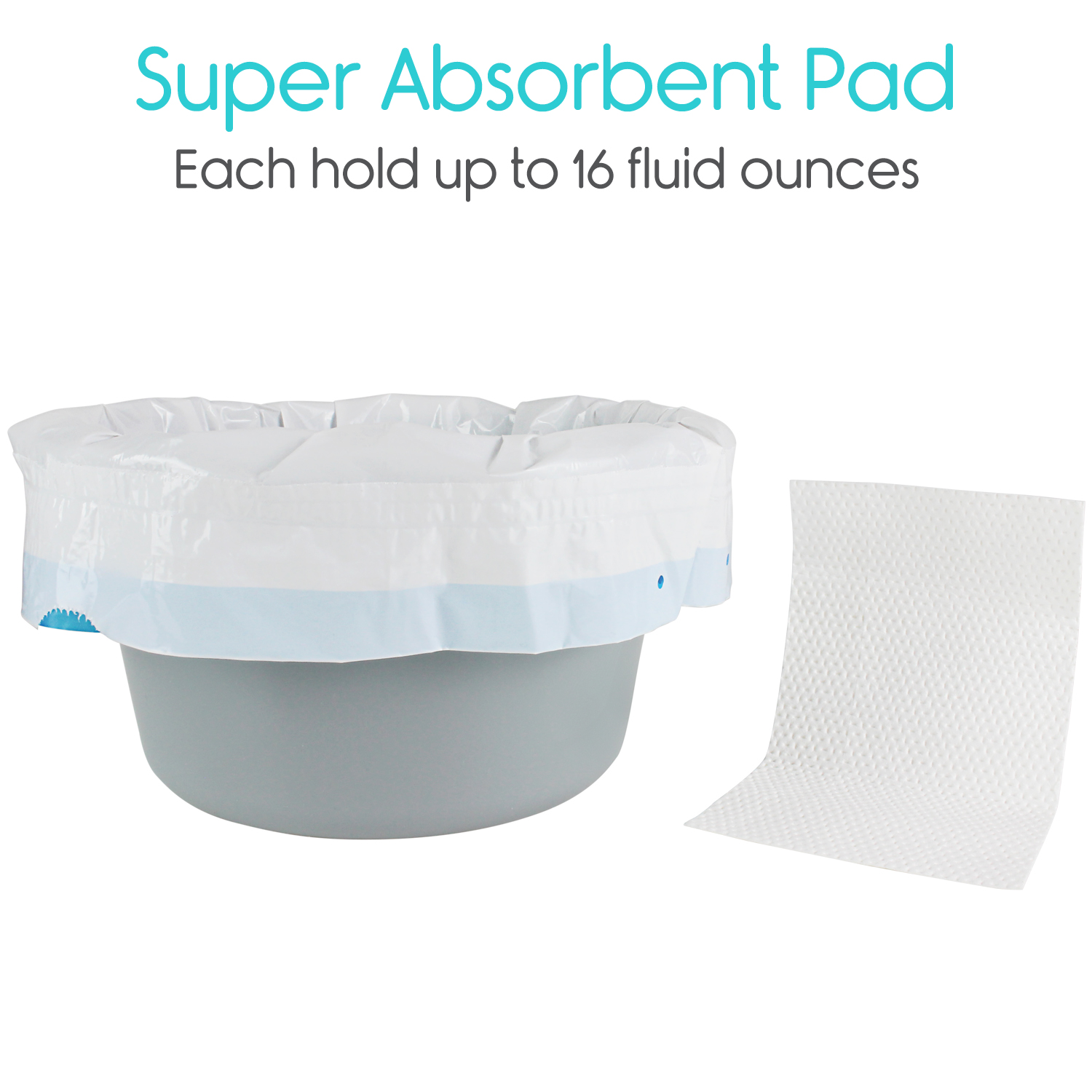 Vive 24 Pack of Commode Liners with Absorbent Pad now Available at