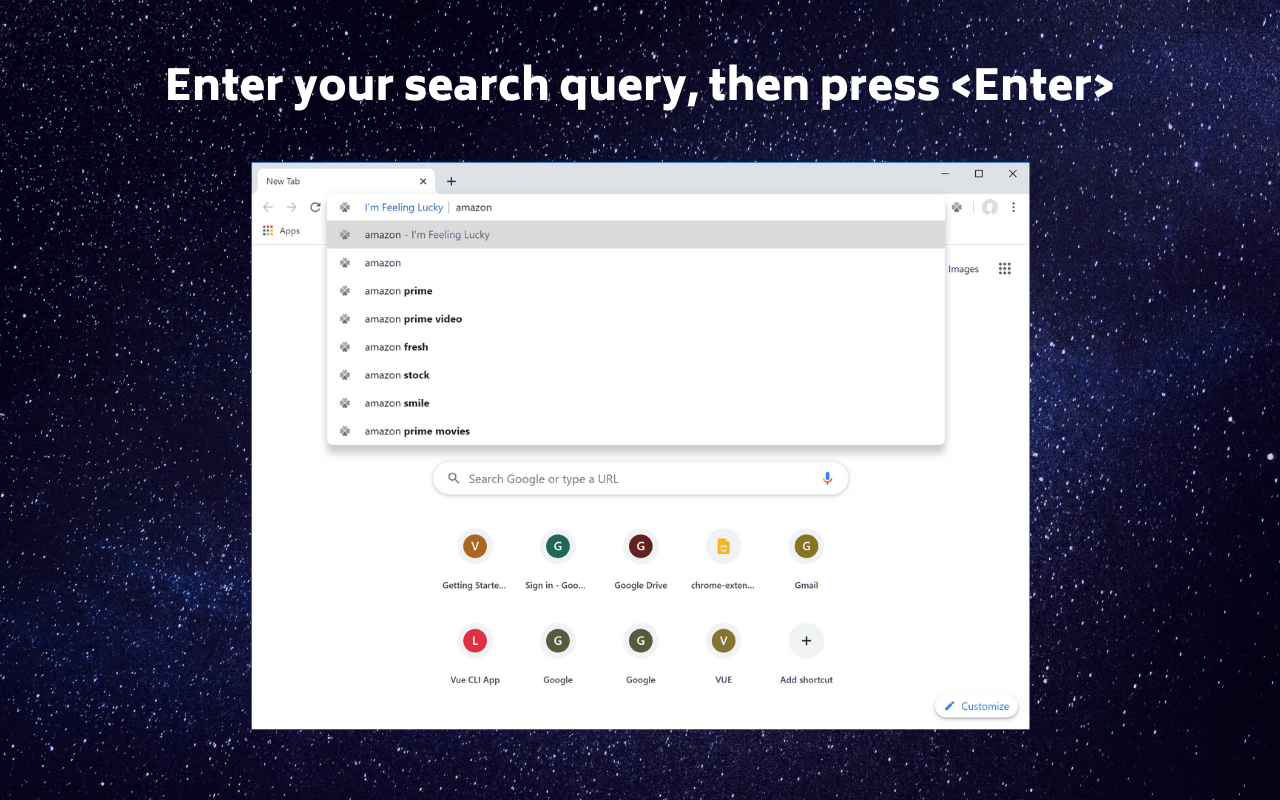 I m feeling lucky. Im feeling Lucky