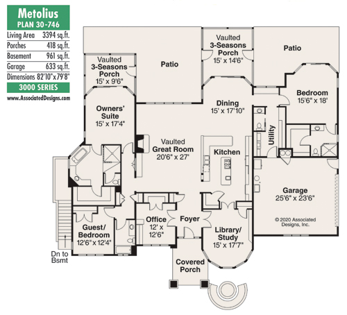 Associated Designs  Prairie House  Plan  Metolius Offers a 