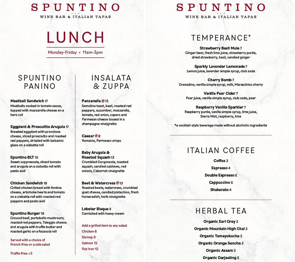 Spuntino Wine Bar and Italian Tapas in Clifton N.J. and Westbury N.Y